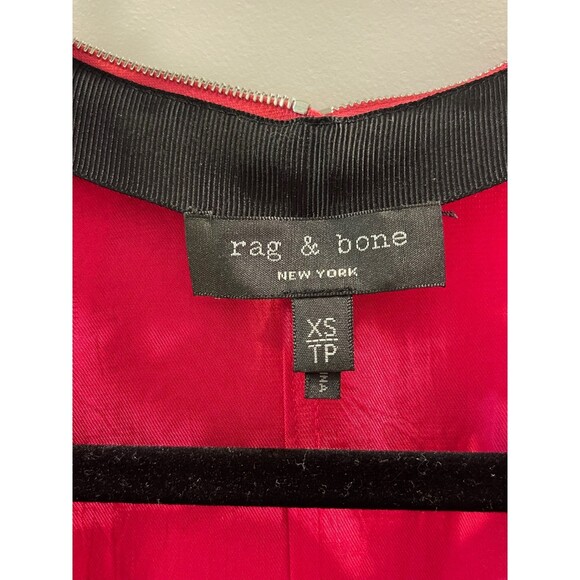 RAG & BONE Vanessa V-Neck Zipper Blouse, Fushia, Sz XS - Picture 5 of 7